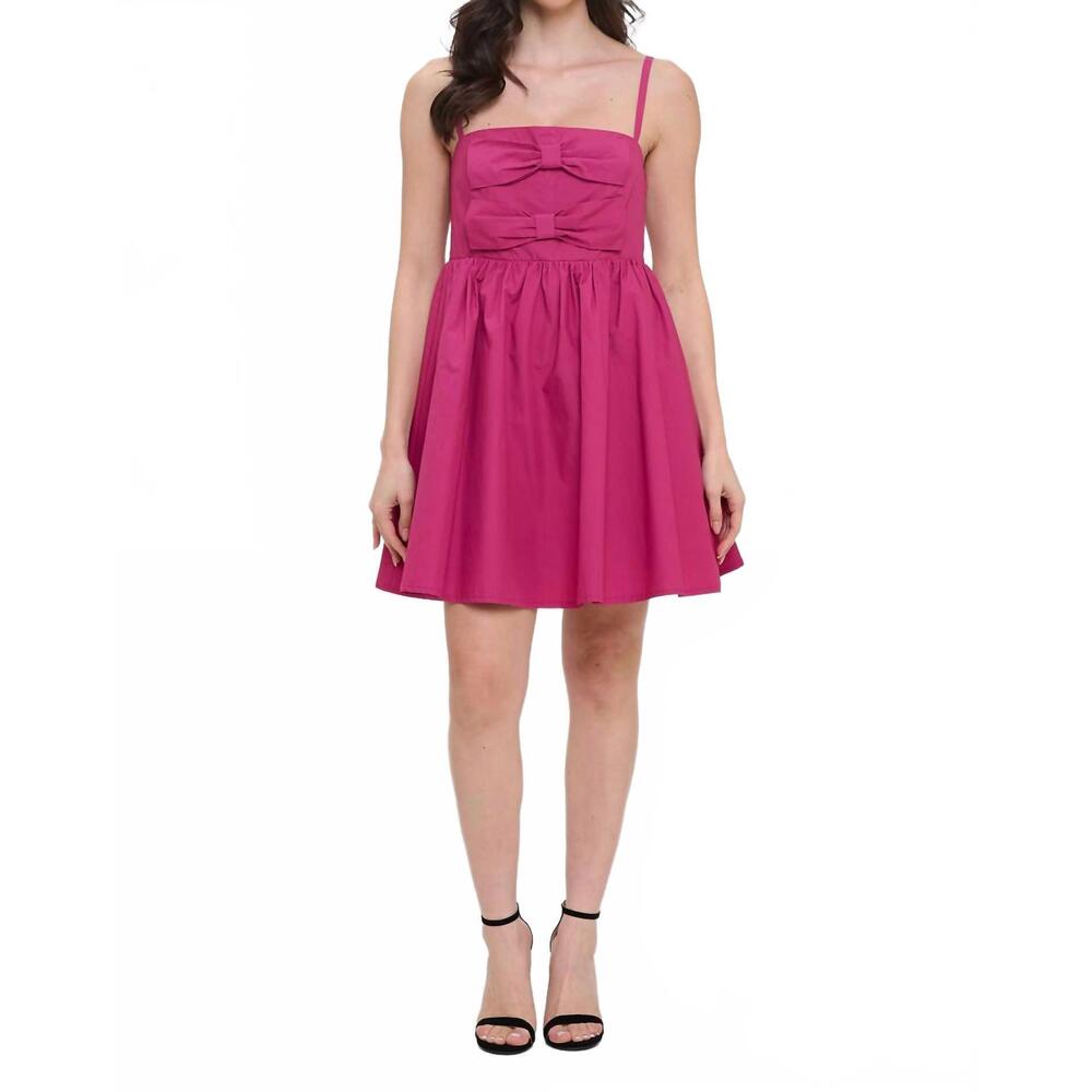 NEW MEET ME IN SANTORINI poplin bow dress in pink